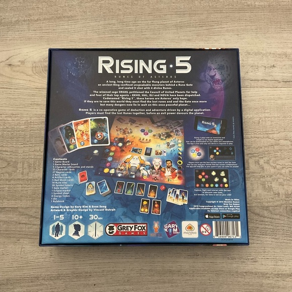 Rising 5 Runes Of Asteros Grey Fox Games Dice Tower Seal of Excellence New - Picture 2 of 3